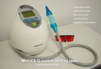 ND YAG Q - laser commutato per rimozione del tatuaggio con il raffreddamento acqua aria autonomo del ciclo vicino