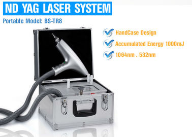 Mobilità a macchina del laser del ND commutata Q YAG della macchina del laser di Pico di rimozione del pigmento alta per il trasporto facile