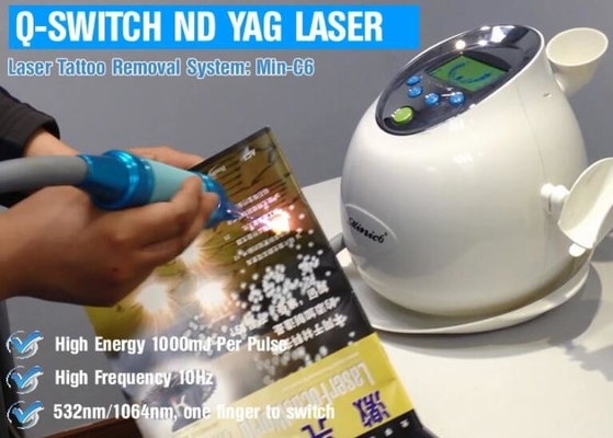 Macchina portatile 1 del laser del ND Yag Pico del commutatore di Q - larghezza di impulso di frequenza 6 NS di ripetizione 10Hz
