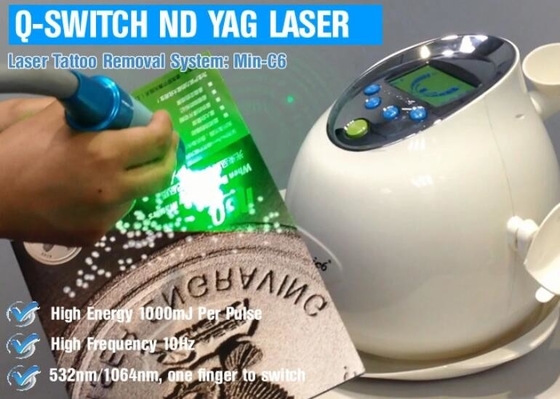 Macchina del laser di Pico di rimozione del tatuaggio del ND Yag 1064 nanometri/532nm larghezza di impulso di lunghezza d'onda 6 NS