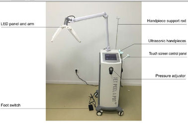 Fototerapia della macchina della buccia del getto dell'ossigeno di pulizia del fronte/della sbucciatrice della pelle LED