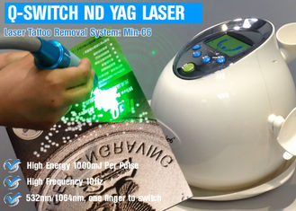 1064 nanometro/532 macchina di rimozione del tatuaggio del laser del ND di nanometro YAG, attrezzatura di rimozione del laser del tatuaggio
