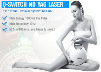 1064 nanometro/532 macchina di rimozione del tatuaggio del laser del ND di nanometro YAG, attrezzatura di rimozione del laser del tatuaggio