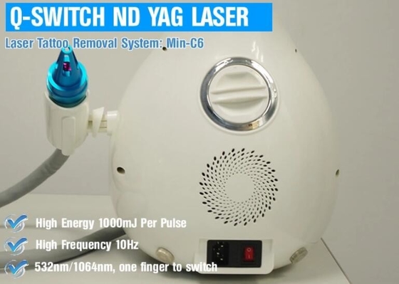 Macchina portatile 1 del laser del ND Yag Pico del commutatore di Q - larghezza di impulso di frequenza 6 NS di ripetizione 10Hz