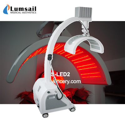 Sistema dispositivo di terapia della luce rossa blu e del LED di raffreddamento a aria per le linee sottili di eliminazione